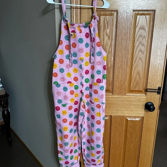 Lucy & Yak Limited edition Smiley Face Dungarees - Picture 1 of 4